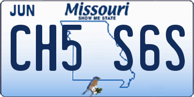 MO license plate CH5S6S