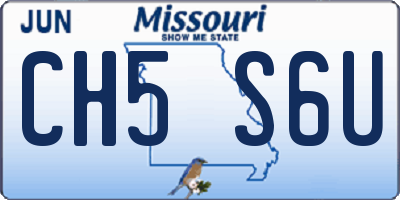 MO license plate CH5S6U