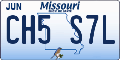 MO license plate CH5S7L