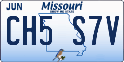MO license plate CH5S7V