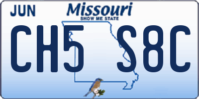 MO license plate CH5S8C