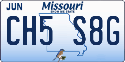 MO license plate CH5S8G