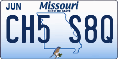 MO license plate CH5S8Q