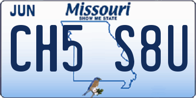 MO license plate CH5S8U