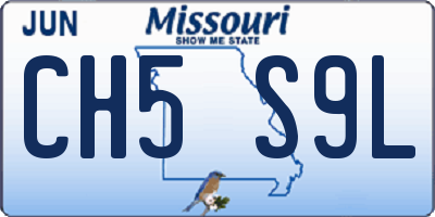 MO license plate CH5S9L