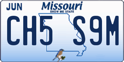 MO license plate CH5S9M
