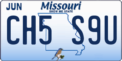 MO license plate CH5S9U