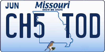 MO license plate CH5T0D