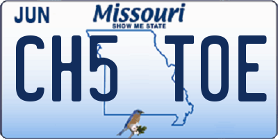 MO license plate CH5T0E