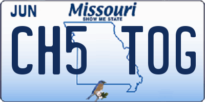 MO license plate CH5T0G