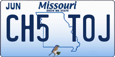 MO license plate CH5T0J