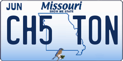 MO license plate CH5T0N