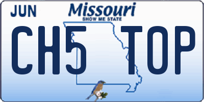 MO license plate CH5T0P
