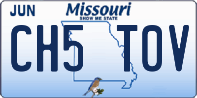 MO license plate CH5T0V