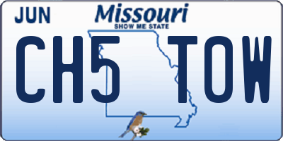 MO license plate CH5T0W