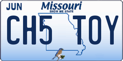 MO license plate CH5T0Y