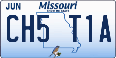 MO license plate CH5T1A