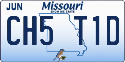 MO license plate CH5T1D
