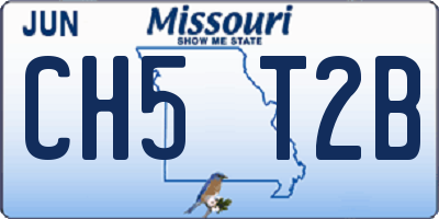 MO license plate CH5T2B