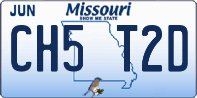 MO license plate CH5T2D