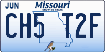 MO license plate CH5T2F
