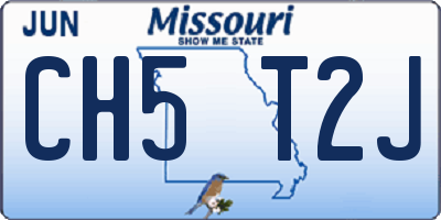 MO license plate CH5T2J