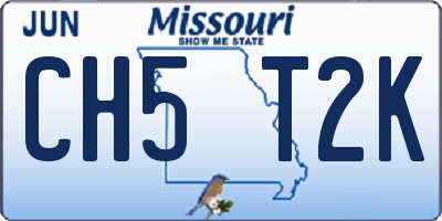MO license plate CH5T2K
