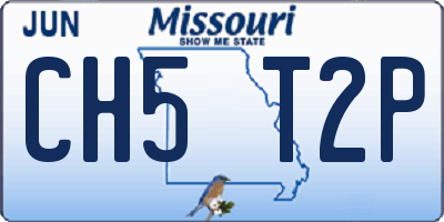 MO license plate CH5T2P