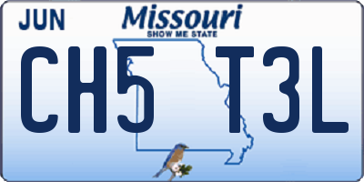 MO license plate CH5T3L