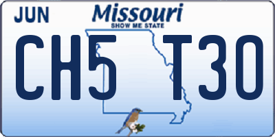 MO license plate CH5T3O