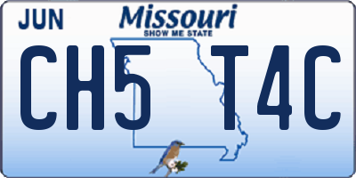 MO license plate CH5T4C