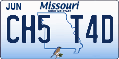 MO license plate CH5T4D