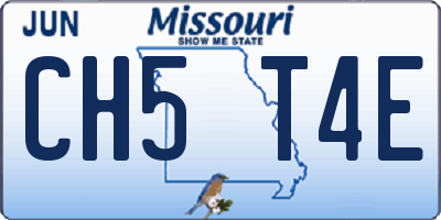 MO license plate CH5T4E