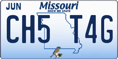 MO license plate CH5T4G