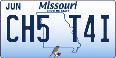 MO license plate CH5T4I