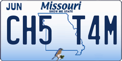 MO license plate CH5T4M