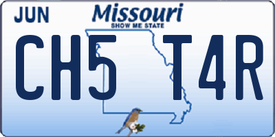 MO license plate CH5T4R