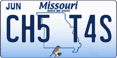 MO license plate CH5T4S