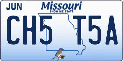 MO license plate CH5T5A