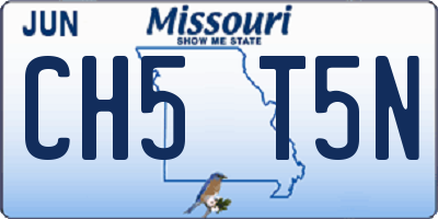 MO license plate CH5T5N