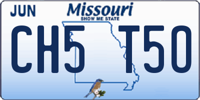 MO license plate CH5T5O