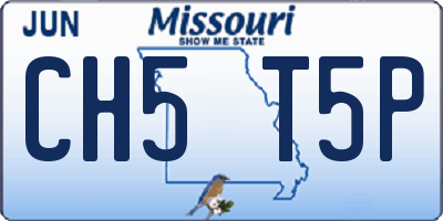 MO license plate CH5T5P