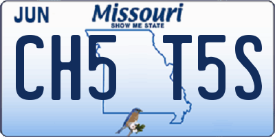 MO license plate CH5T5S