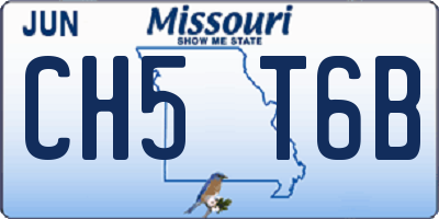 MO license plate CH5T6B