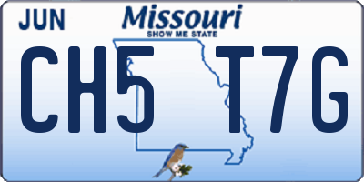 MO license plate CH5T7G