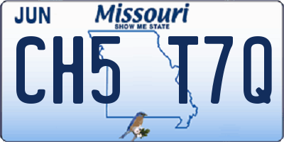 MO license plate CH5T7Q