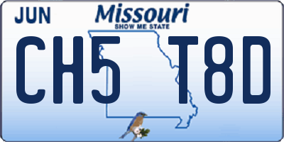 MO license plate CH5T8D
