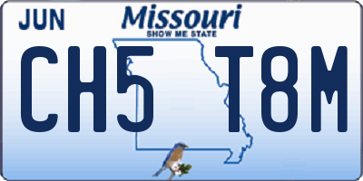 MO license plate CH5T8M