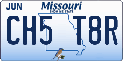 MO license plate CH5T8R