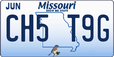 MO license plate CH5T9G